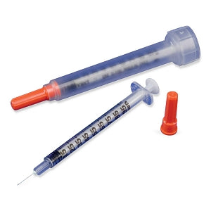 Cardinal Health Rigid Pack Insulin Syringes - 0.5 mL Insulin Syringe with 28G x 1/2" Needle - 8881500014