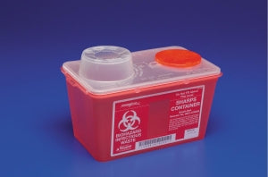 Cardinal Sharps-A-Gator Sharps Containers with Chimney Top - Sharps-A-Gator Sharps Container with Chimney Top, Red, 4 qt. - 8881676236