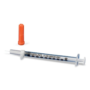 Cardinal Health Magellan Insulin Safety Syringe - Magellan 1 mL Safety Insulin Syringe with 30G x 5/16" Needle - 8881893010