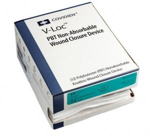 Medtronic USA V-LOC 90 Absorbable Sutures - V-LOC 90 Absorbable Suture, Violet, Size 4-0, 18", V-20 Needle - VLOCM0623