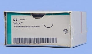 Covidien V-LOC PBT Nonabsorbable Wound Closure Devices - V-LOC Non-Absorbable Suture, Blue, Size 2-0, 12" - VLOCN0615