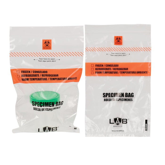 Labshield Zipper Removable Biohazard Bag