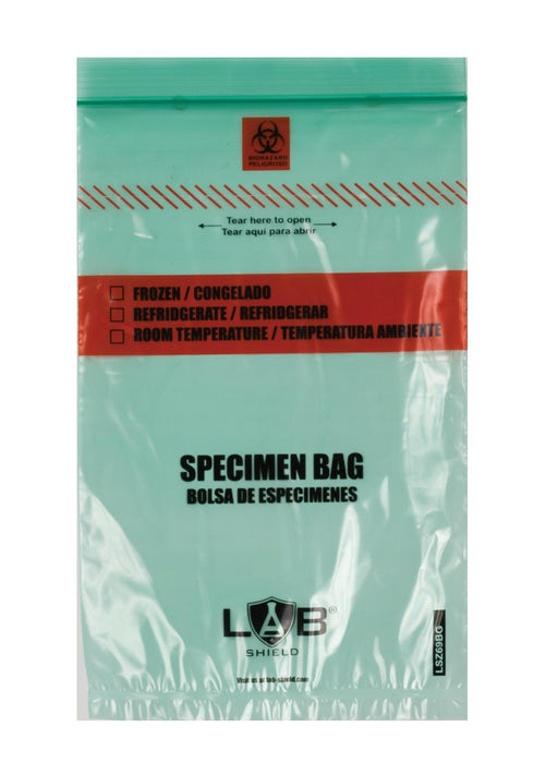 Labshield Zipper Removable Biohazard Bag