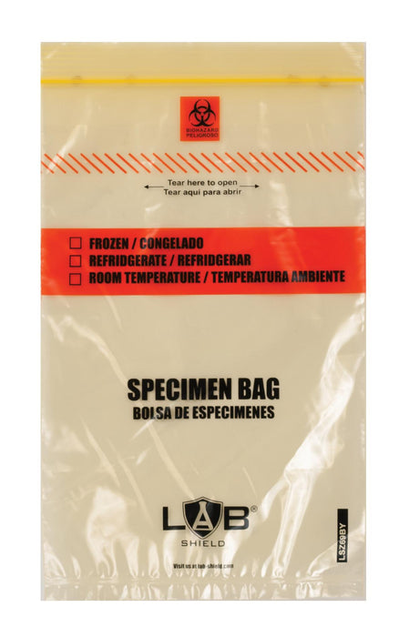 Labshield Zipper Removable Biohazard Bag