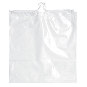 Uniflex Unprinted Drawstring Patient Belongings Bag - Unprinted Drawstring Patient Belongings Bag, White, 14" x 16" x 6", 2 Mil - PLD14WHI