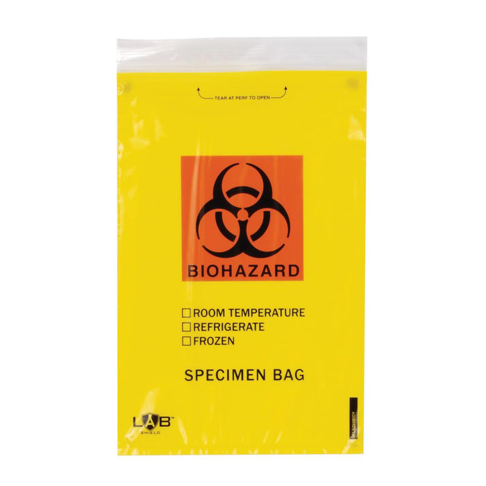 Labshield Adhesive-Seal Biohazard Bags b