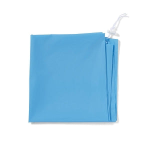 Medline Drawstring / Drawtape Container Liners - Drawcord Bag, Light Blue, 40" x 40", 2.5 Mil - SYP404025LB