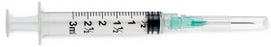 Medline Medline Standard Hypodermic Syringes with Needle - Luer-Lock Syringe with 21G x 1" Hypodermic Needle, 3 mL - SYR103215