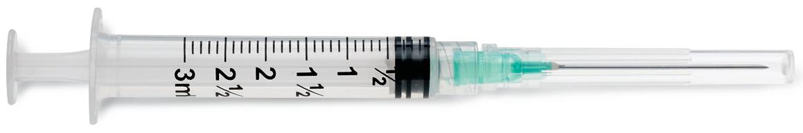 Medline Standard Hypodermic Syringes with Needle