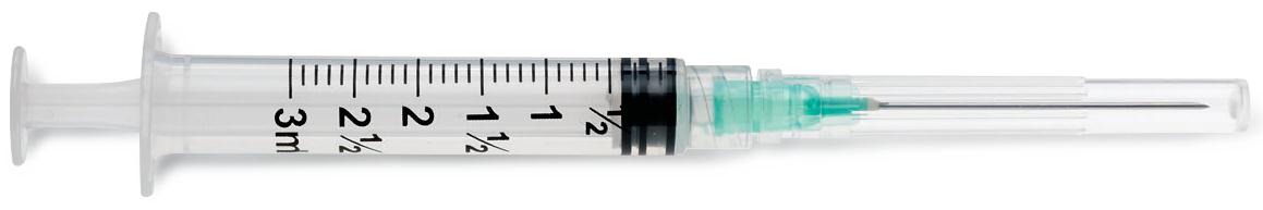 Medline Standard Hypodermic Syringes with Needle