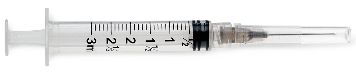 Medline Standard Hypodermic Syringes with Needle