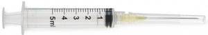 Medline Medline Standard Hypodermic Syringes with Needle - Luer-Lock Syringe with 20G x 1.5" Hypodermic Needle, 5 mL - SYR105207