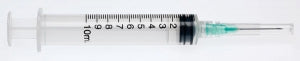 Medline Medline Standard Hypodermic Syringes with Needle - Luer-Lock Syringe with 21G x 1.5" Hypodermic Needle, 10 mL - SYR110217