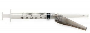 Medline Medline Safety Syringes with Needle - 3 mL Syringe with 22G x 1.5" Safety Needle - SYRS103227