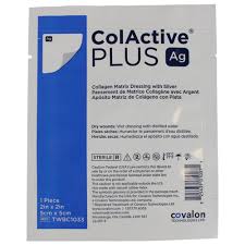 Covalon ColActive Plus Collagen Matrix Dressing - ColActive Plus AG Collagen Matrix Silver Dressing, 4" x 4", Sterile - TWBC1034