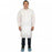 Safety Zone White Poly Lab Coats - Breathable Microporous Lab Coat, Elastic Wrist, 3 Pockets, Snaps, White, Size L - DLWH-LG-BB