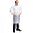 Safety Zone Disposable White Lab Coats - Disposable Polypropylene Labcoat with 3 Pockets and Elastic Wrists, Size XL - DLWH-XL