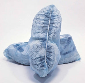 Safety Zone Disposable Blue Shoe Cover - Nonskid Disposable Blue Polypropylene Shoe Covers, Size XL - DSCL-300-XL