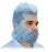 Safety Zone Spunbond Polyester Blue Hoods - Polypropylene Universal-Size Hood, Blue - DHOOD-1000-BL