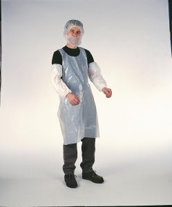 Safety Zone Disposable Blue Aprons - Disposable Polyethylene Apron, 1.25 Mil, 28" X 46 ", White - DAP1.25-28X46