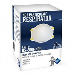 The Safety Zone White Respirator Masks - Safety Zone NIOSH-Approved White Respirator Mask - RS-900-N95