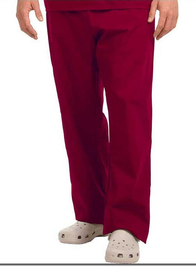 Unisex Fashion Poplin Fashion Scrub Pants Sangria