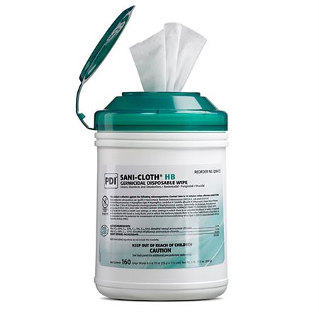 Sani-Cloth Germicidal Wipes HB - Alcohol-free - 160/canister