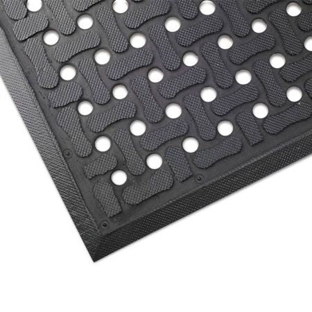 Scrub Station Safety Mat 3'W x 5'L x 3/8" Thick - Black