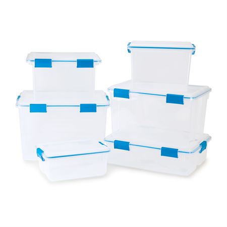 Sealed Storage Container 54qt / 51L - 16"W x 22.5"L x 12.75"H