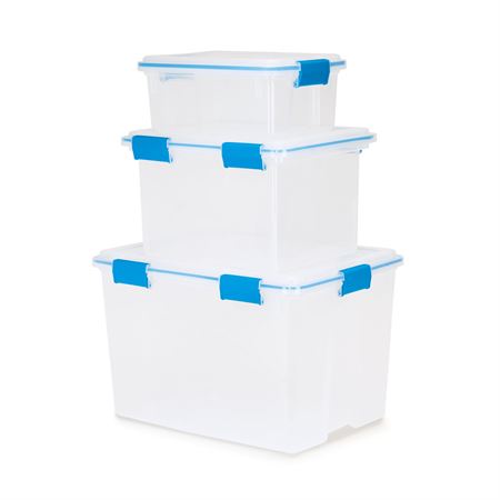 Sealed Storage Container 32qt / 30L - 14.875"W x 18.5"L x 11.125"H