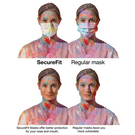 SecureFit Face Masks Ultra Sensitive Earloop - White