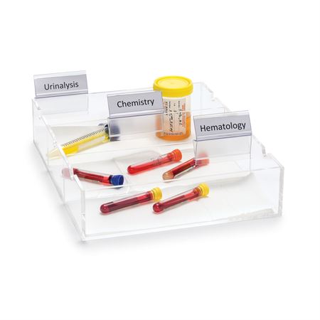 Specimen Processing Organizer 4-Section - 8.5"W x 20"L x 2.5"H