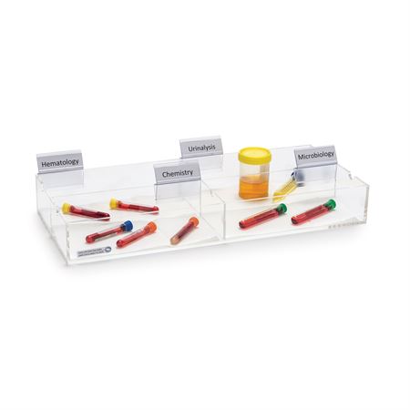 Specimen Processing Organizer 4-Section - 8.5"W x 20"L x 2.5"H