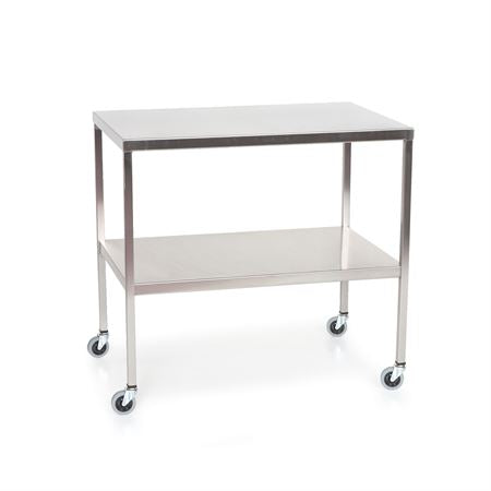 Stainless Steel Instrument Table with Shelf 33"L x 18"W x 34"H