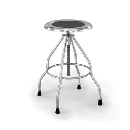 Stainless Steel Stool With Crutch-Style Rubber Tips