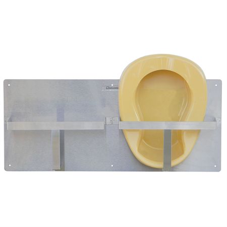 Stainless Steel Bedpan Rack Single - 12â€H x 14â€W