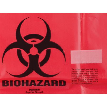 Super Strength Biohazard Disposal Bags 14"W x 19"H