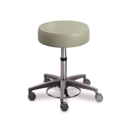 Hands Free Height Adjustable Stool 23"Dia Base Without Back - Stitched Upholstery - 16"W x 16"D x 19"-24"H