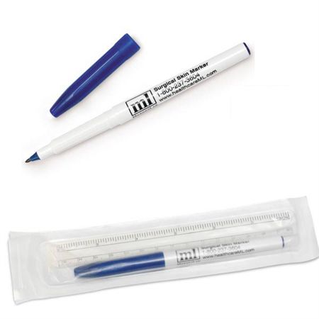 Surgical Skin Markers Sterile - Each pack includes 9 blank labels and ruler