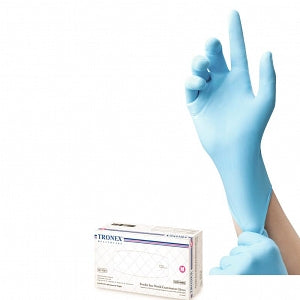 Tronex Nitrile Chemo Exam Gloves - 9.5" Chemo Powder-Free Nitrile Exam Gloves, Fully Textured, 4 Mil, Blue, Size S - 9010-10