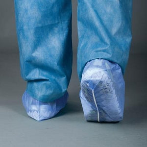 Tronex Fluid Resistant SMS Shoe Covers - Nonskid Shoe Covers, Blue, Universal Size - SMS4700B