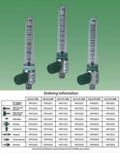 Tri-Anim Health Oxygen Flow Meter Regulator - Oxygen Flowmeter Regulator - 715-1MFA1008PTO