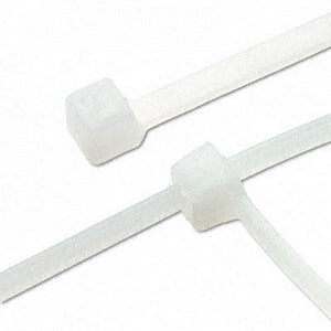 Tatco Natural Tamper-Proof Nylon Cable Ties - Nylon Cable Ties, 11" x 3/16", 50 lb., Natural - 22300