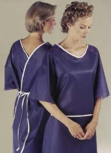 Encompass Nonwoven Patient Gowns - Patient Exam Gown, Disposable, Blue - 45418-CLU