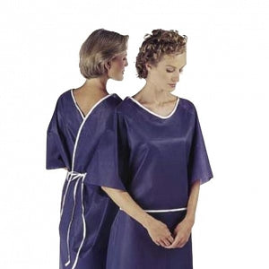 Encompass Nonwoven Patient Gowns - Patient Exam Gown, Disposable, Blue - 45418-CLU