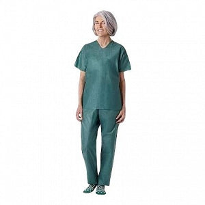 Encompass Evolution Forest Green Scrub Tops - Disposable Evolution Scrub Top, Forest Green, Size M - 9152