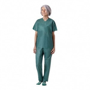 Encompass Evolution Forest Green Scrub Tops - Disposable Evolution Scrub Top, Forest Green, Size 3XL - 9156