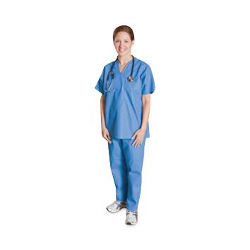 Encompass Group Scrub Pants - Super Soft Elastic-Waist Scrub Pants, Blue, Size 2XL - 9665