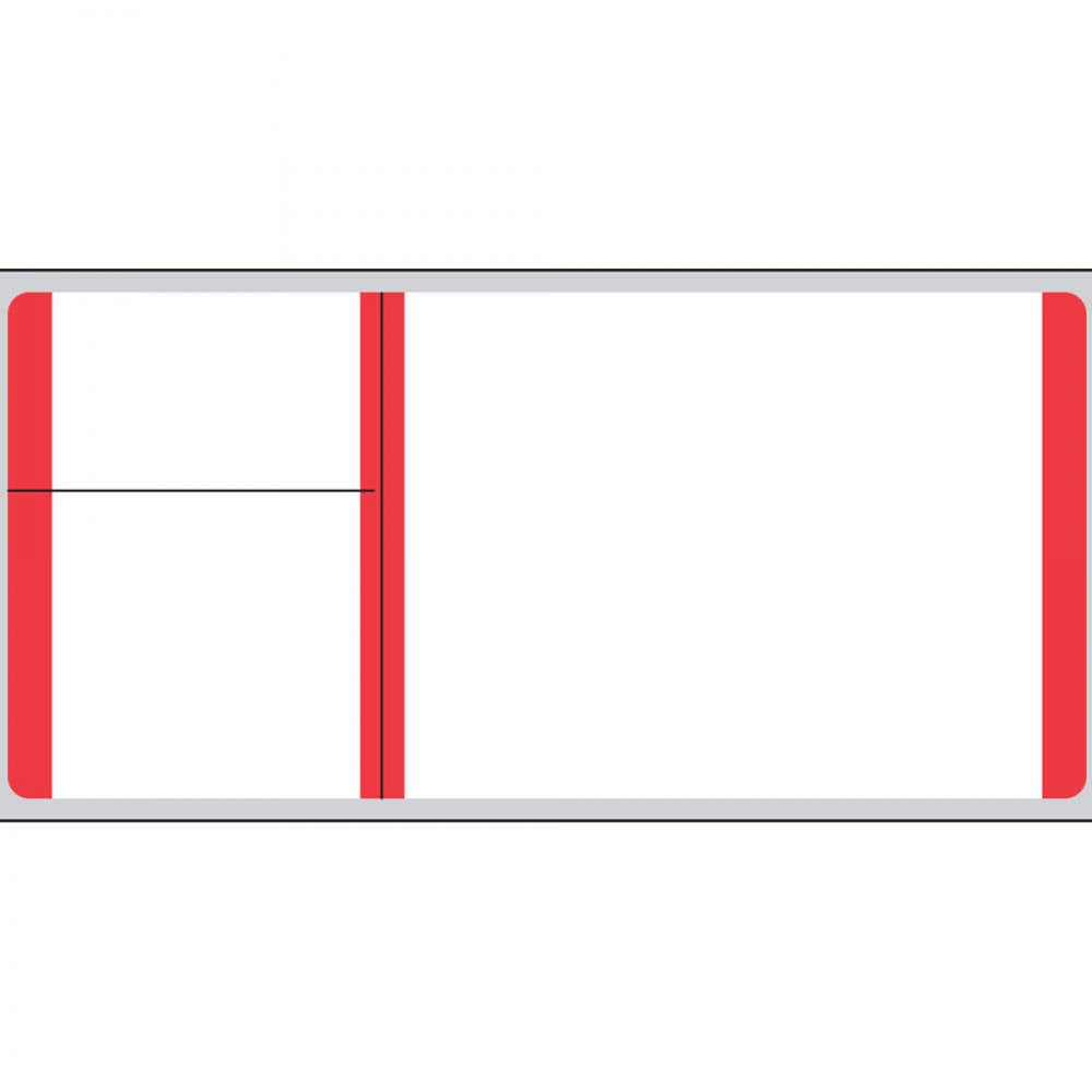 Label Misys/Sunquest Direct Thermal Paper Extra Permanent 1" Core 3 1/16" X 1 7/16" White With Red 1000 Per Roll, 5 Rolls Per Box