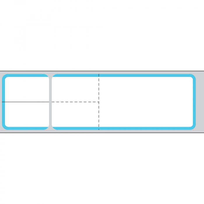 Label Misys/Sunquest Direct Thermal Paper Permanent 3" Core 4 1/8" X 1 3/16" White With Blue 4300 Per Roll, 2 Rolls Per Box